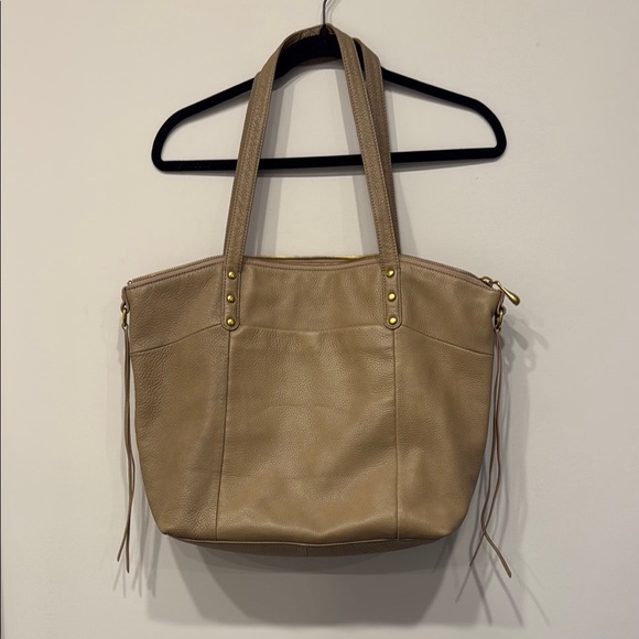 HOBO Handbags - HOBO Tan Leather Tote with Fringe Details